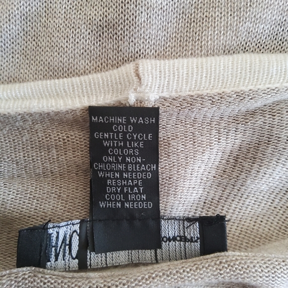 INC International Concepts Open Front Color Block Draped Cardigan S - Picture 7 of 8